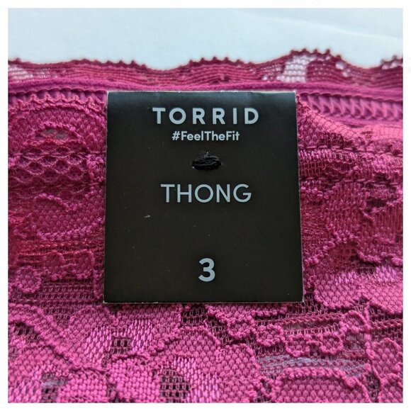 TORRID NWT Thong Panty Rosy Webs Floral Black Cotton Mid-Rise 4.7 Star Rating - Picture 2 of 4